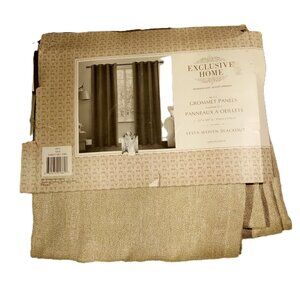 Exclusive Home VESTA  Room Darkening  Grommet Panels  2pc  SAND  52" x 108"  NEW